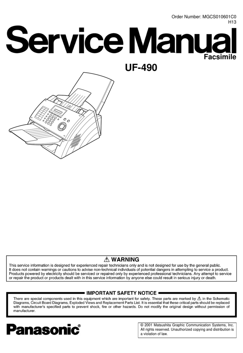 Panasonic Panafax UF-490 Service manual