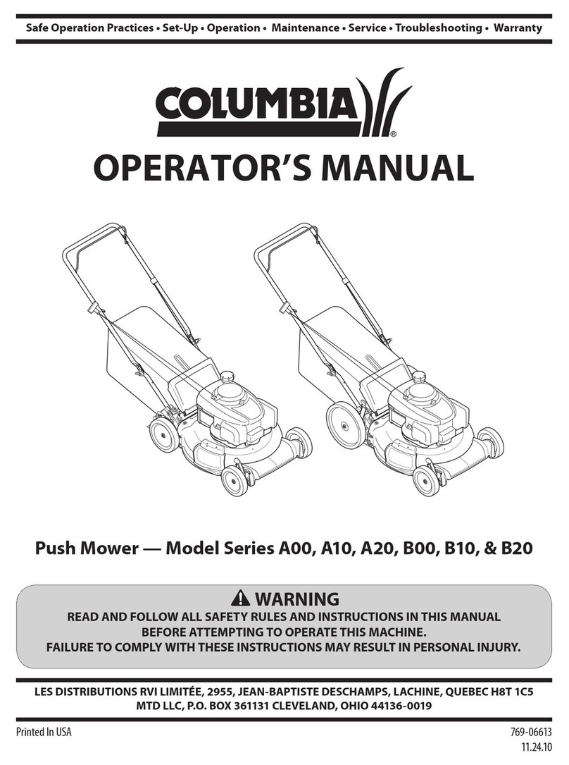 Columbia A00 Series Operator's manual