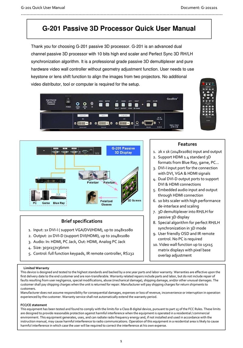 VNS G-201 Passive 3D Processor Quick user manual