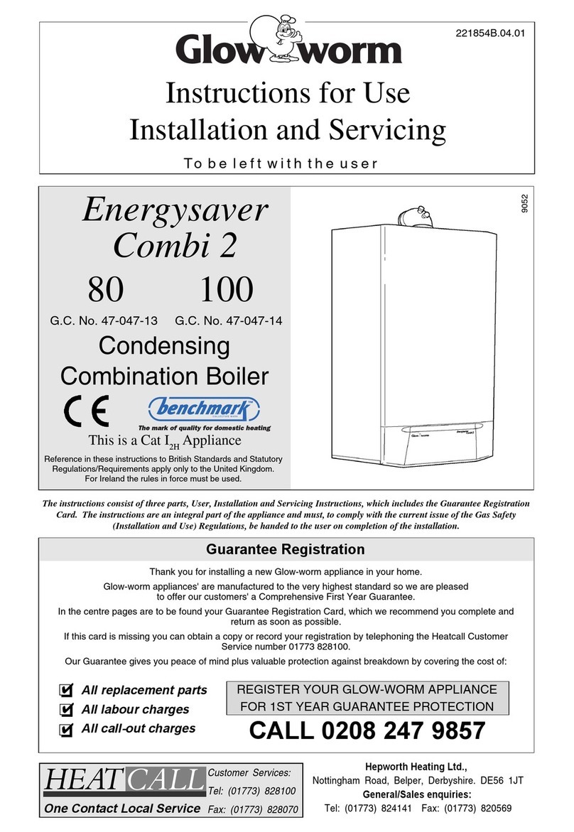 Glowworm Energysaver Combi 2 80 47-047-13 Operating manual