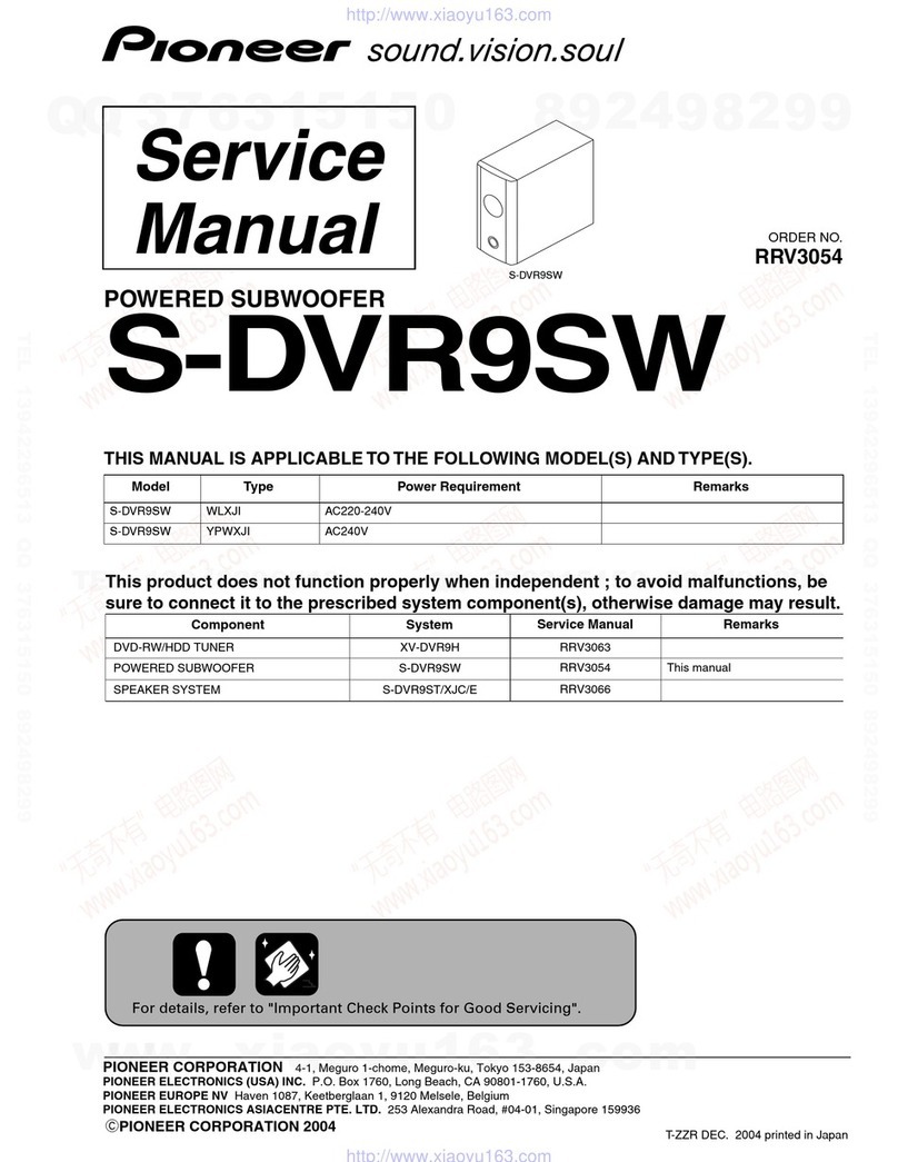 Pioneer S-DVR9SW Service manual