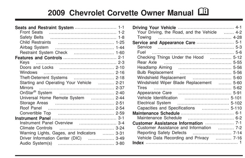 Chevrolet 2009 Corvette User manual