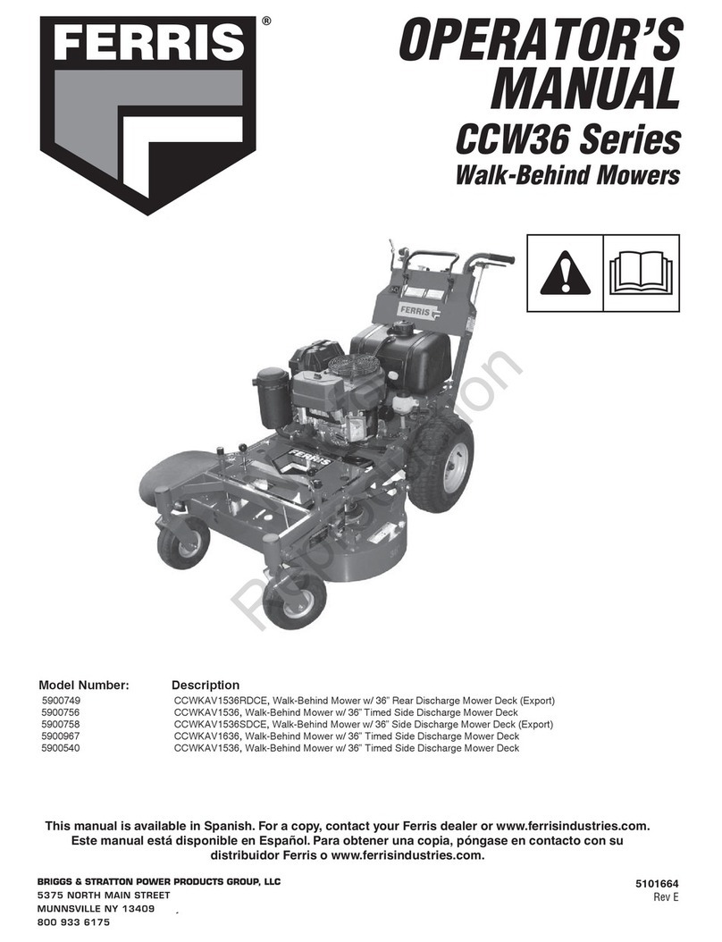 Ferris CCW36 Series User manual