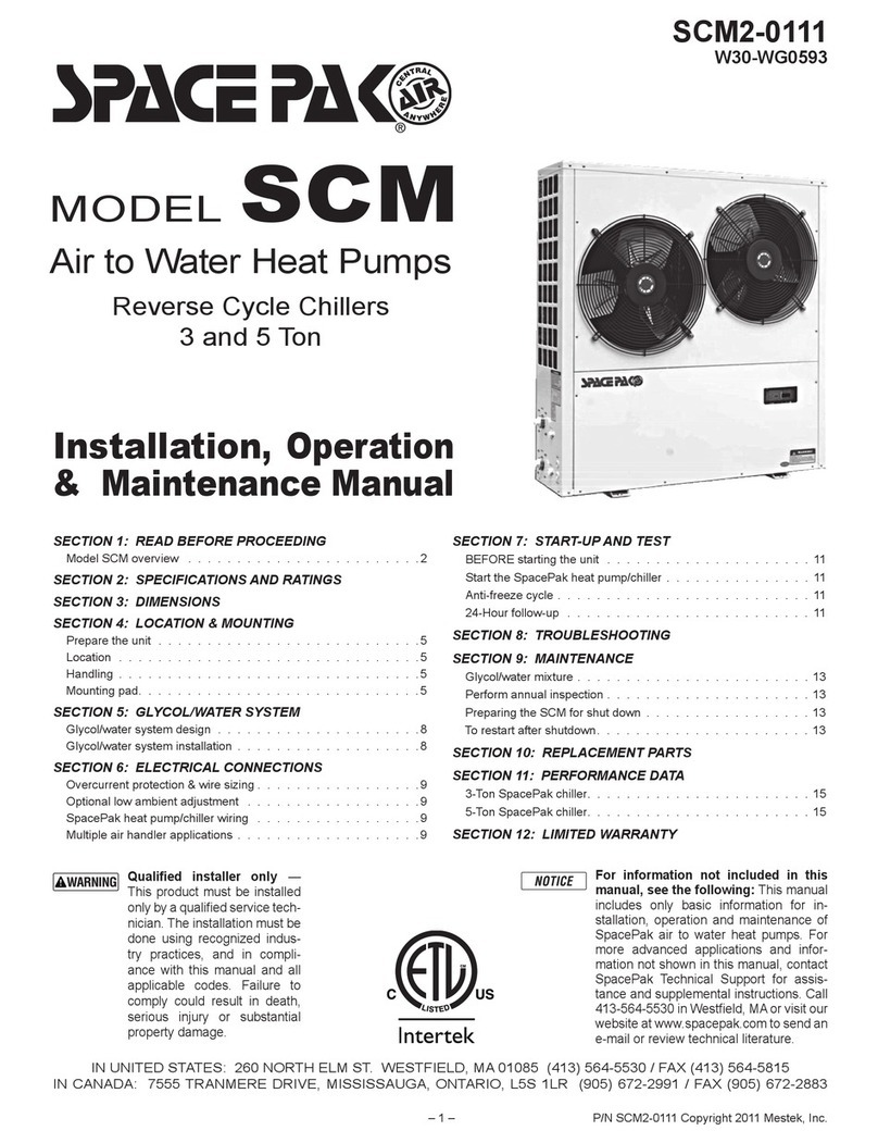 Space Pak SCM2-0111 Installation, operation & maintenance manual
