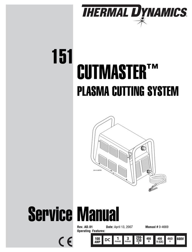 Thermal Dynamics CUTMASTER 151 Service manual