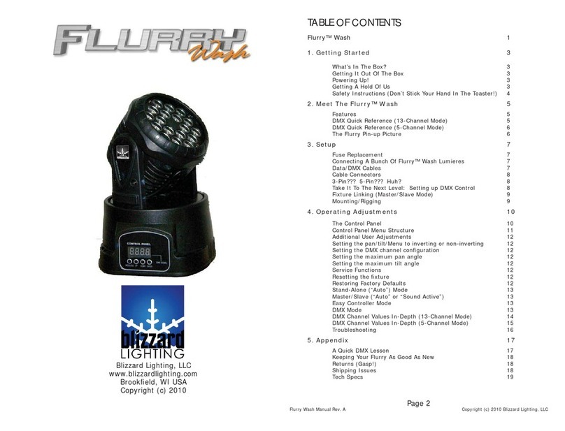 Blizzard Lighting Flurry Wash User manual
