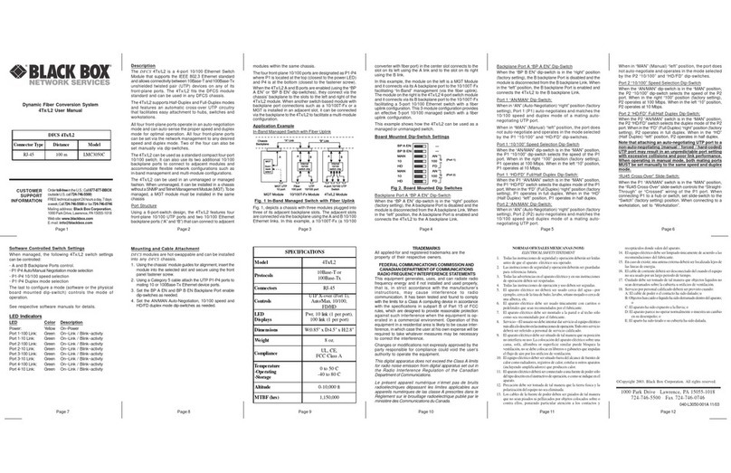 Black Box DFCS 4Tx/L2 User manual