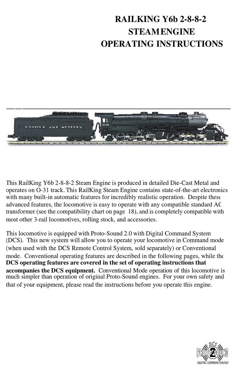 Rail King Y6b 2-8-8-2 operating instructions Rail King Y6b 2-8-8-2 operating instructions