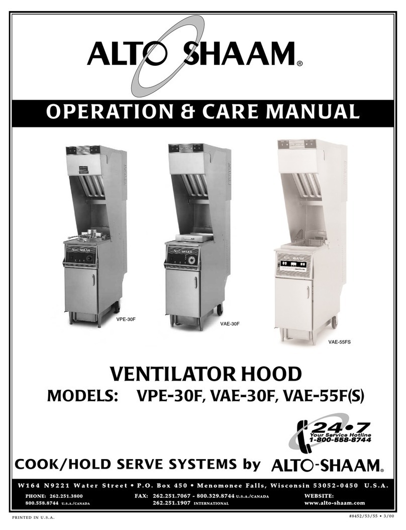 Alto-Shaam VPE-30F Operation and care manual