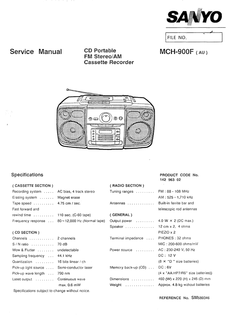 Sanyo MCH-900F User manual