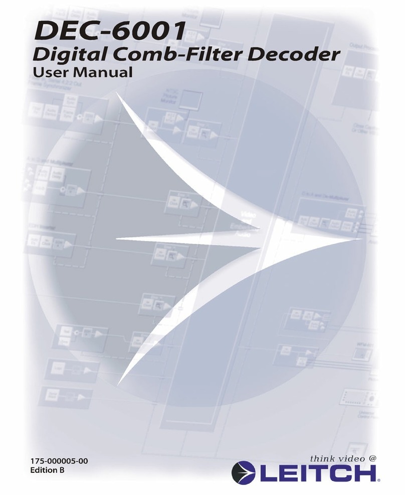 Leitch DEC-6001 user manual