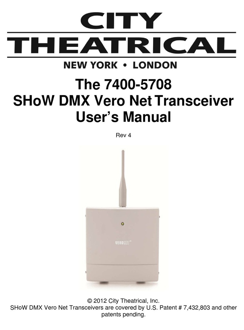 City Theatrical DMX Vero Net user manual