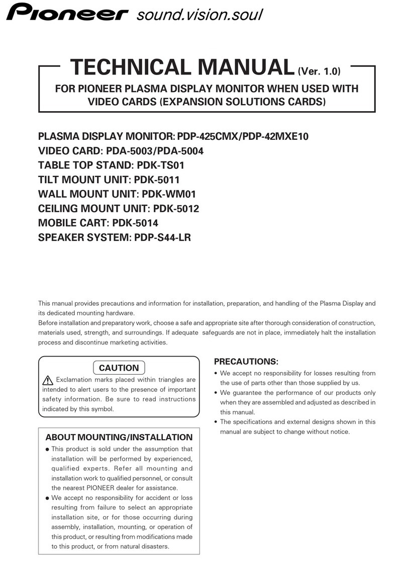 Pioneer Pure Vision PDP-425CMX User manual