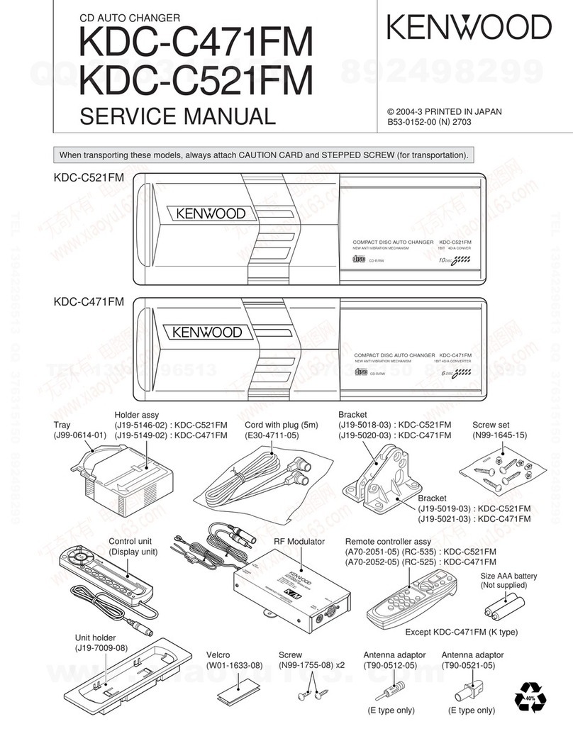 Kenwood KDC-C521FM - CD Changer With RF Modulator Service manual Kenwood KDC-C521FM - CD Changer With RF Modulator Service manual