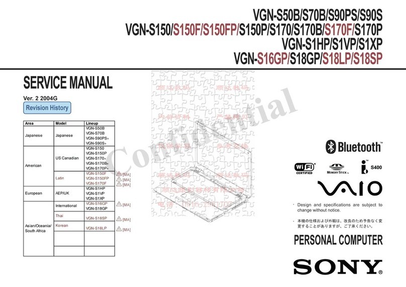 Sony Vaio VGN-S50B User manual