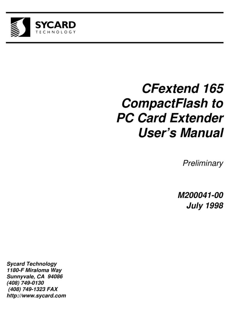 Sycard Technology CFextend 165 user manual