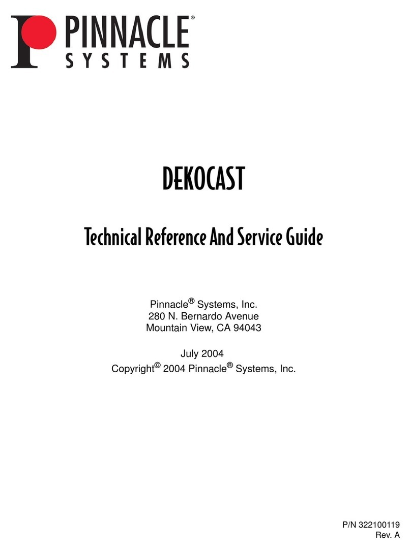 Pinnacle Systems Dekocast Technical reference and service guide