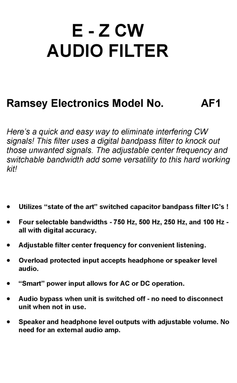 Ramsey Electronics AF1 CW AUDIO FILTER Kit assembly and instruction manual