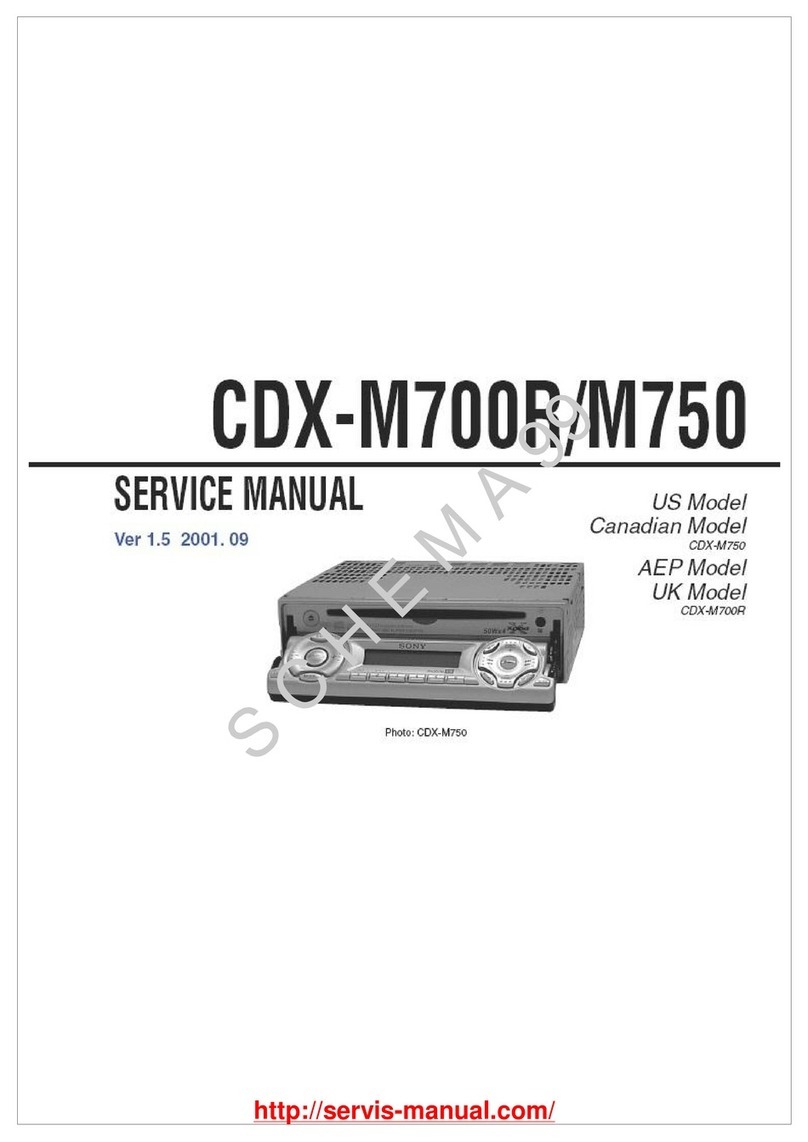Sony CDX-M750 - Fm/am Compact Disc Player User manual