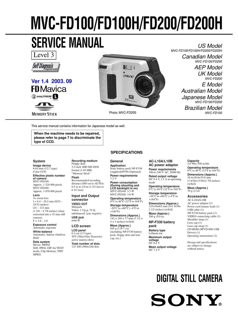 Sony MVC-FD100H Service manual