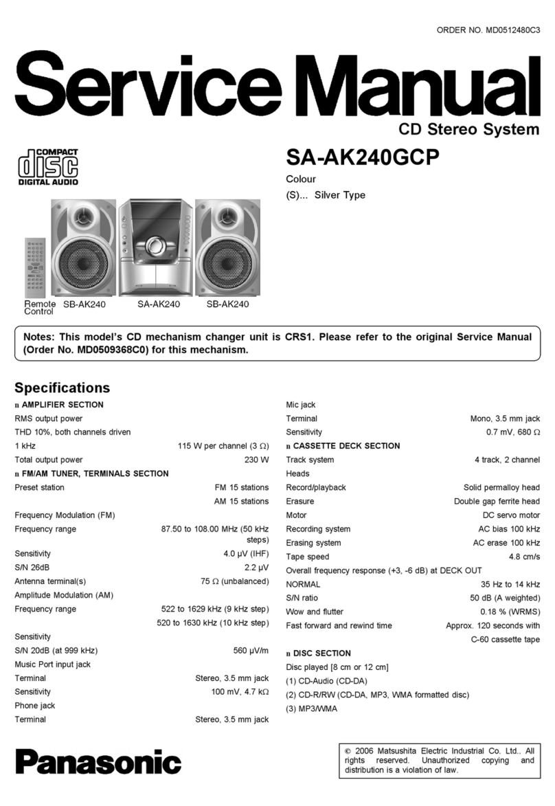 Panasonic SA-AK240GCP User manual Panasonic SA-AK240GCP User manual