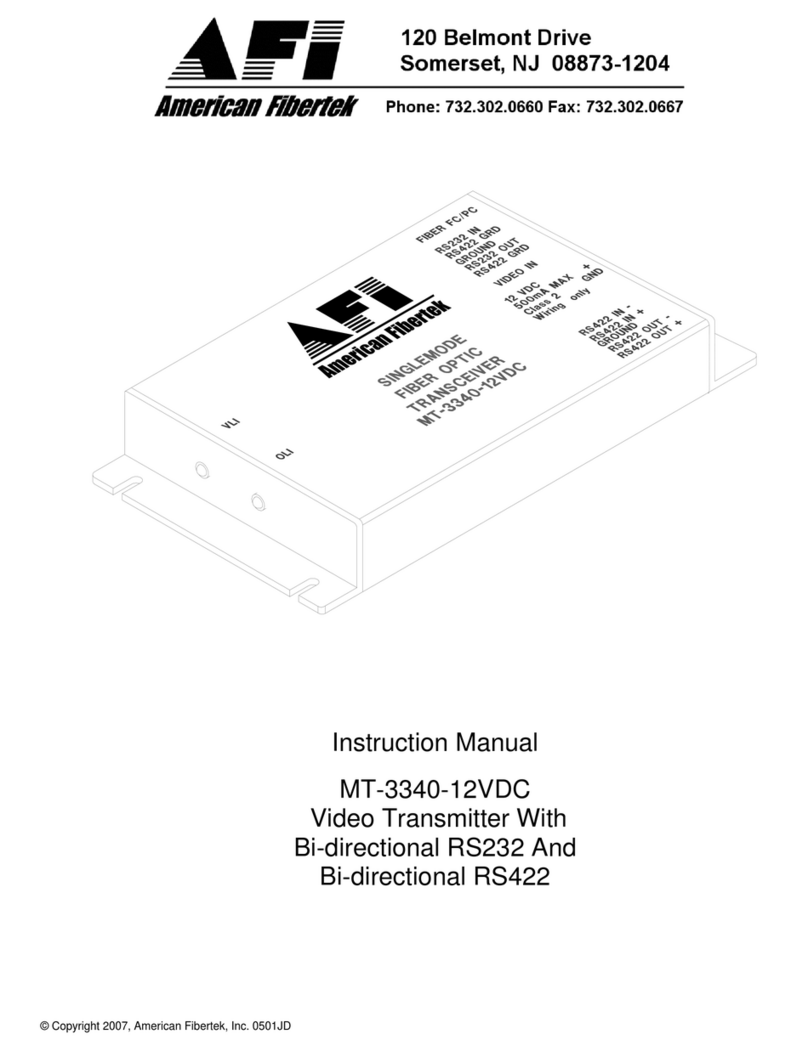 AFi MT-3340-12VDC User manual