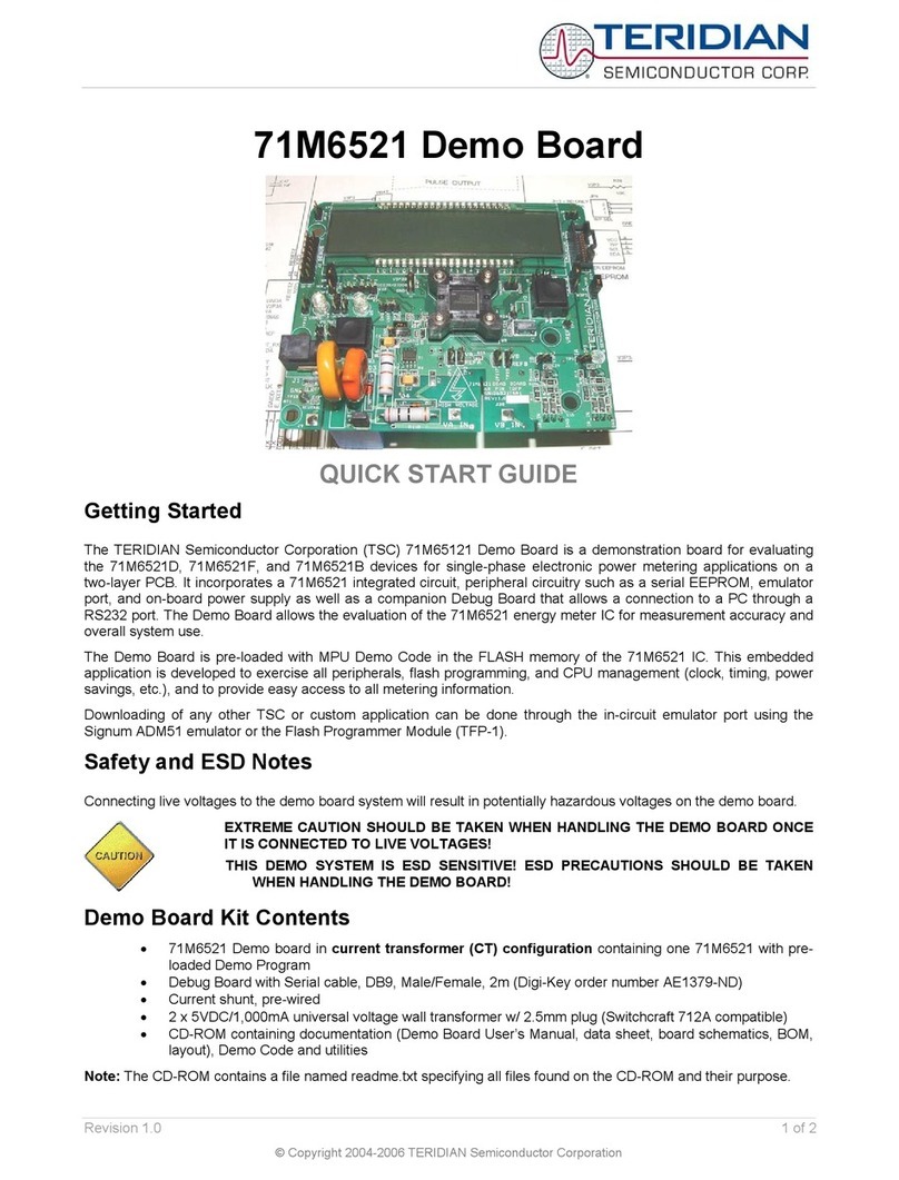 Teridian 71M6521 quick start guide