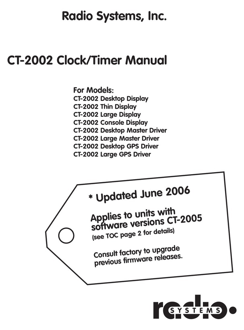 Radio Systems CT-2002 Series manual