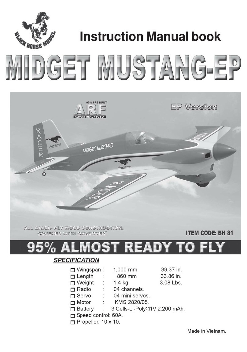 Black Horse Model MIDGET MUSTANG-EP Instruction manual book Black Horse Model MIDGET MUSTANG-EP Instruction manual book
