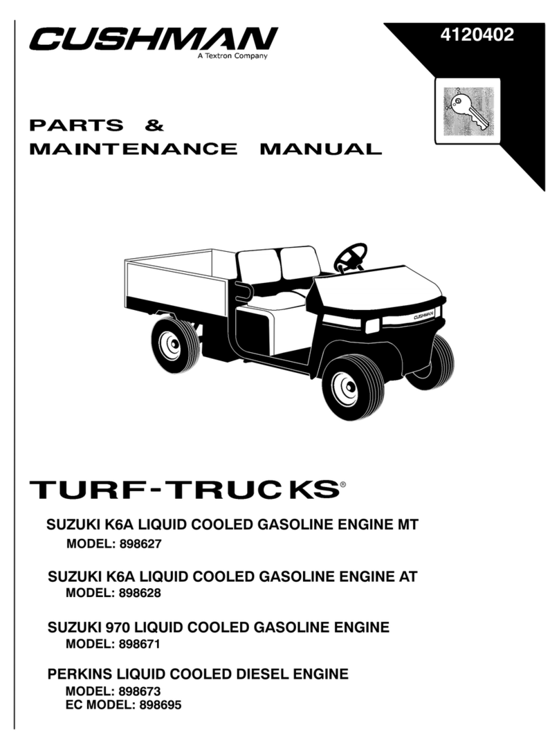 Cushman 898627 Parts & maintenance manual