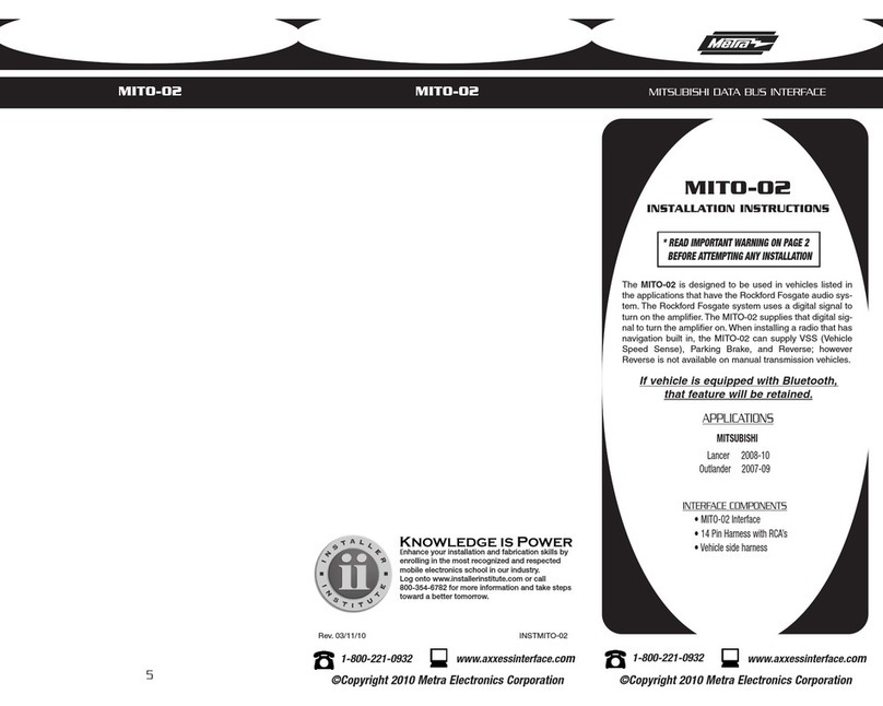 Metra Electronics MITO-02 installation instructions