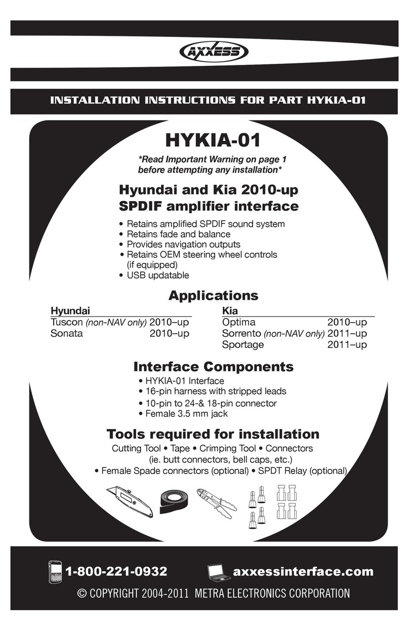 Axxess HYKIA-01 installation instructions