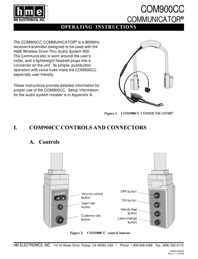 HM Electronics COM900CC COMMUNICATOR operating instructions