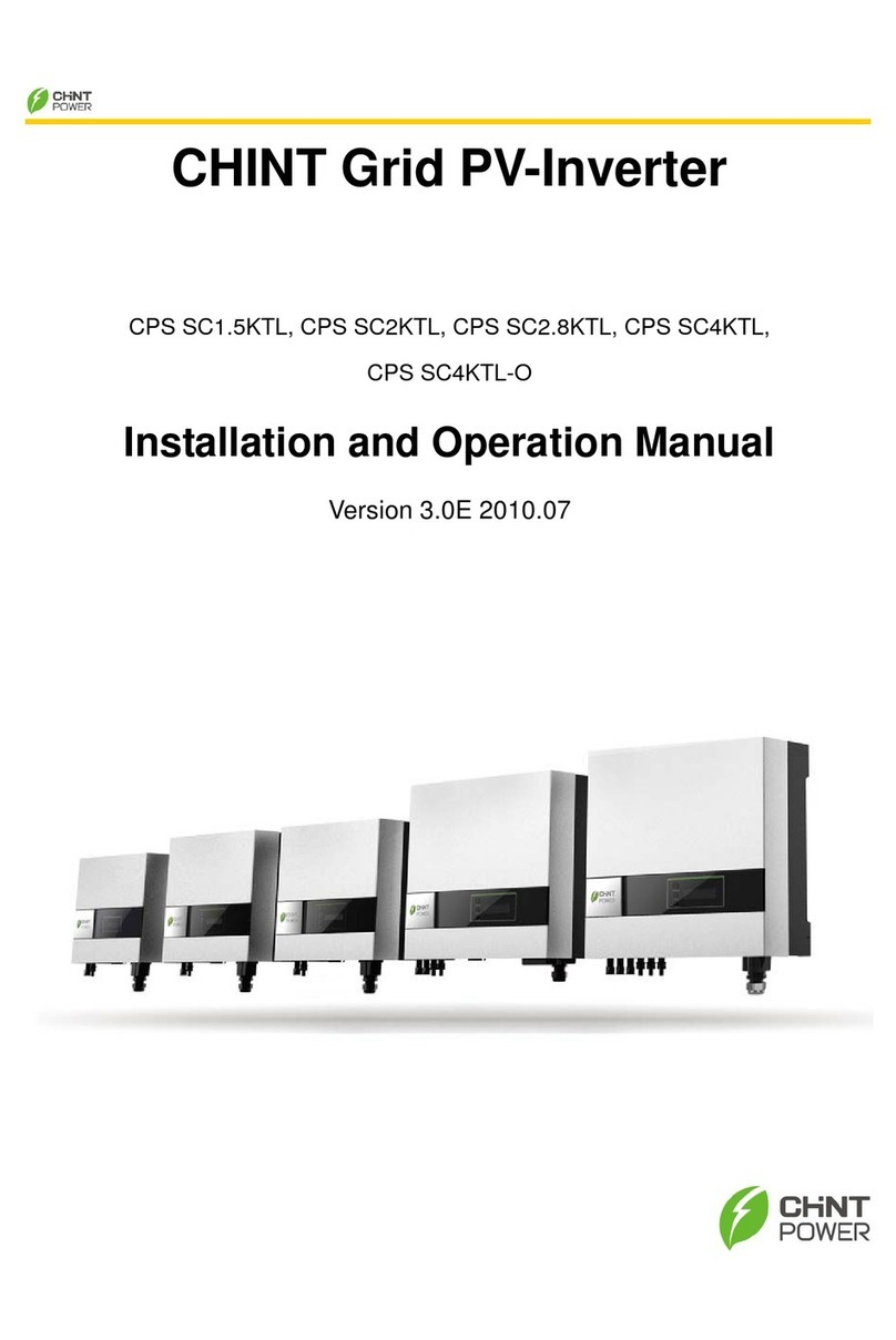 Chint Power CPS SC2.8KTL Installation and operation manual