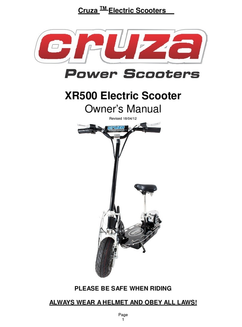 Cruza XR500 owner's manual