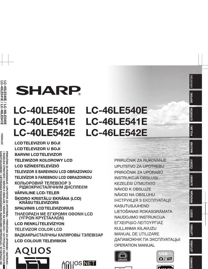 Sharp Aquos LC-40LE540E User manual