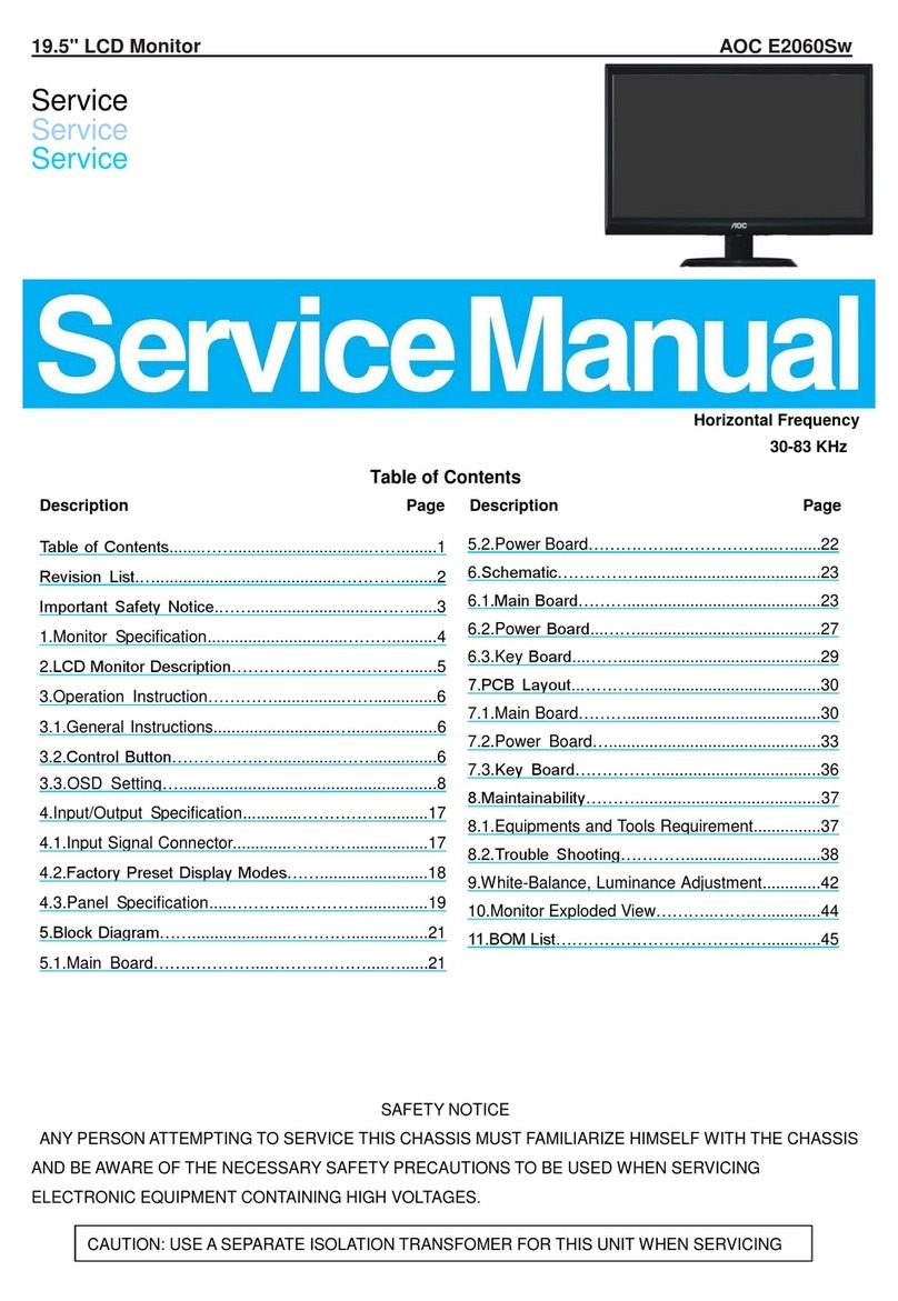 AOC E2060Sw User manual