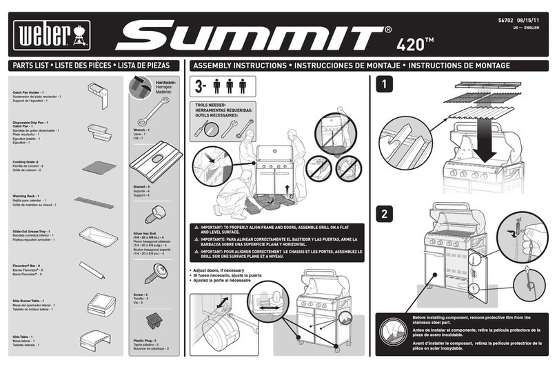 Weber Summit 420 Assembly instructions
