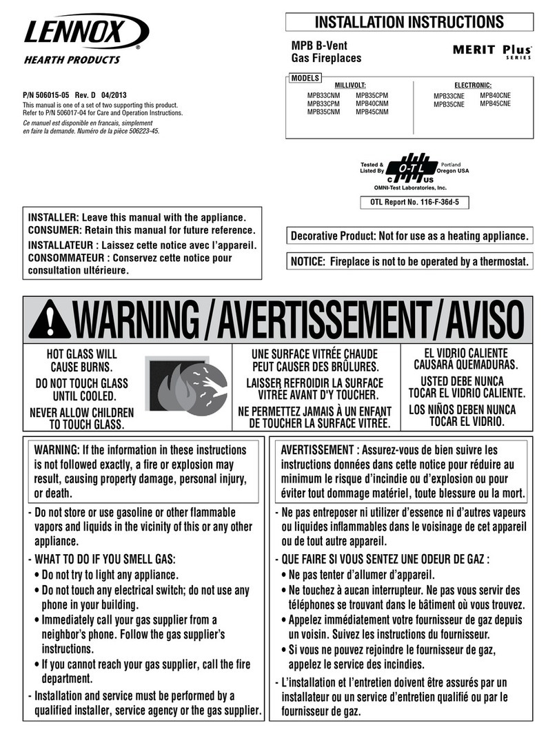 Lennox MPB33CNM User manual