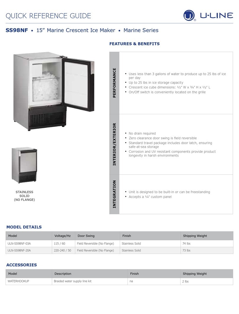 U-Line SS98NF User manual