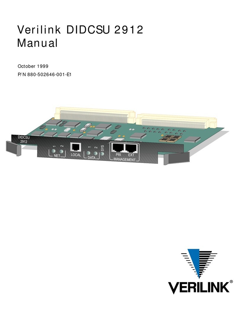 Verilink DIDCSU 2912 manual