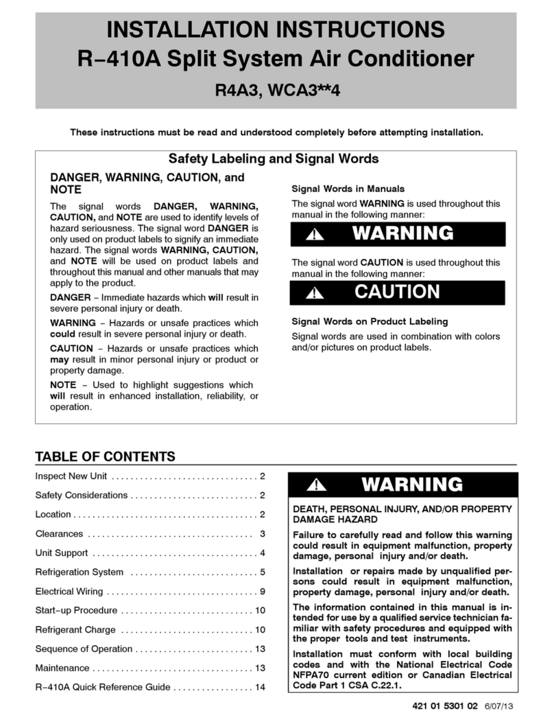 Arcoaire R4A3 installation instructions