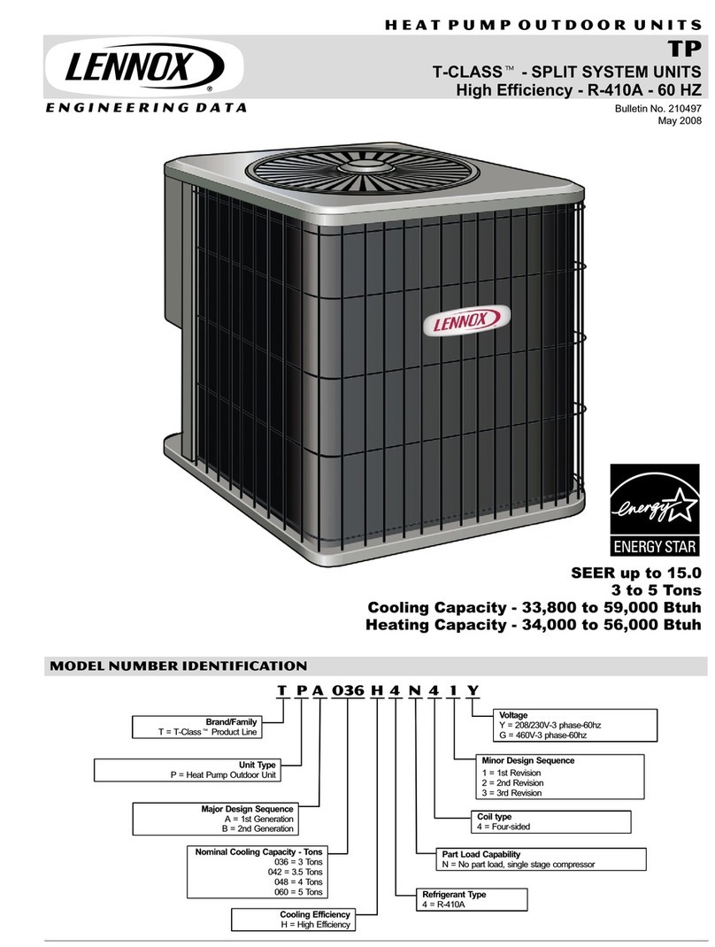 Lennox TPA036H4 user guide Lennox TPA036H4 user guide