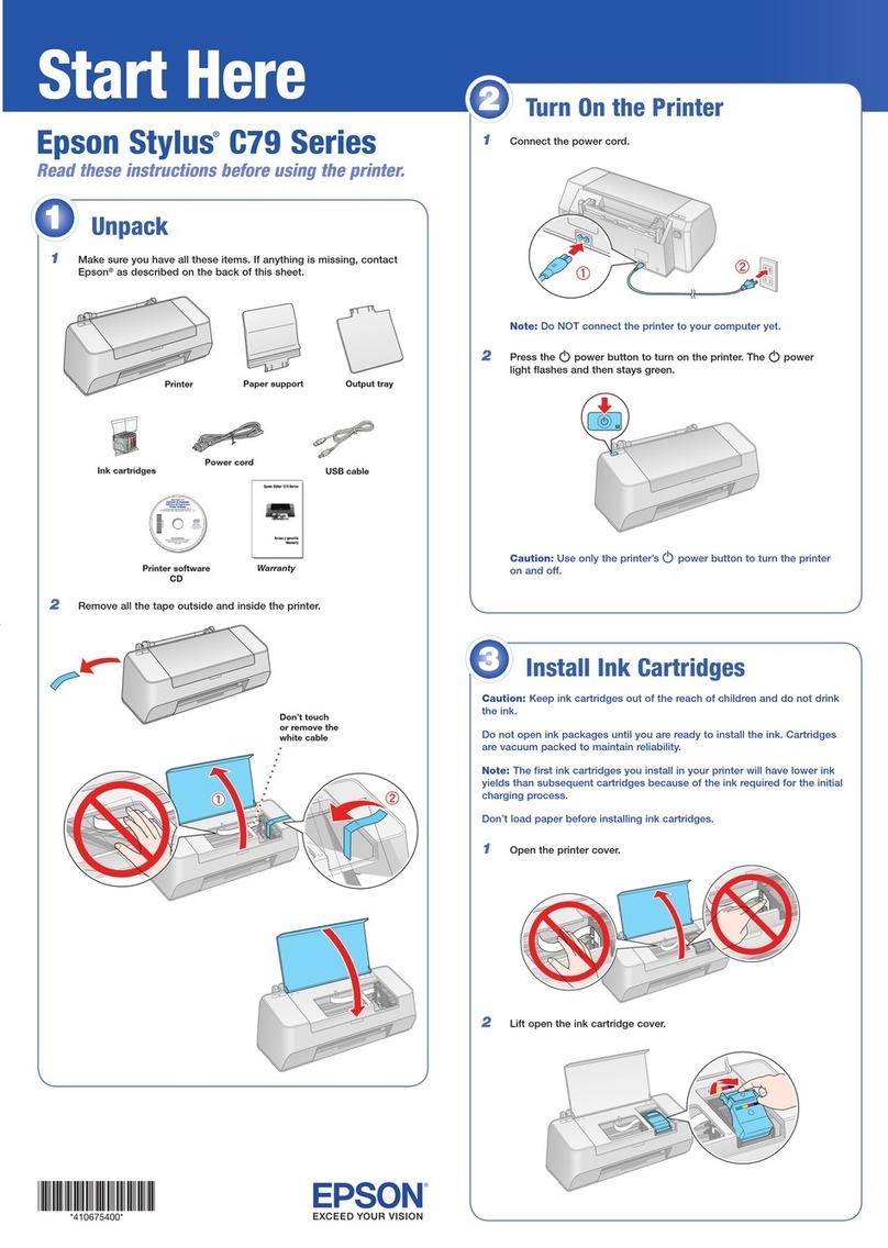 Epson Stylus C79 Instruction Manual