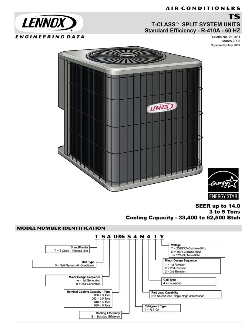 Lennox TSA036S4 User manual