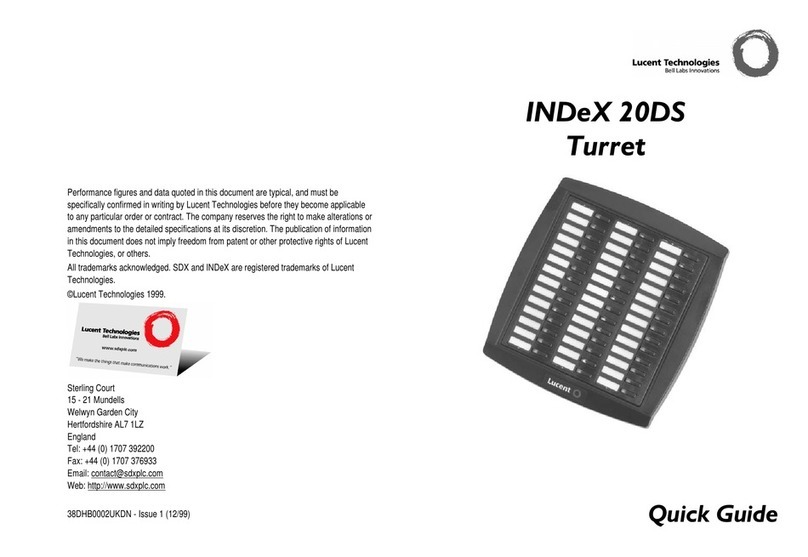 Lucent Technologies INDeX 20DS Turret User manual