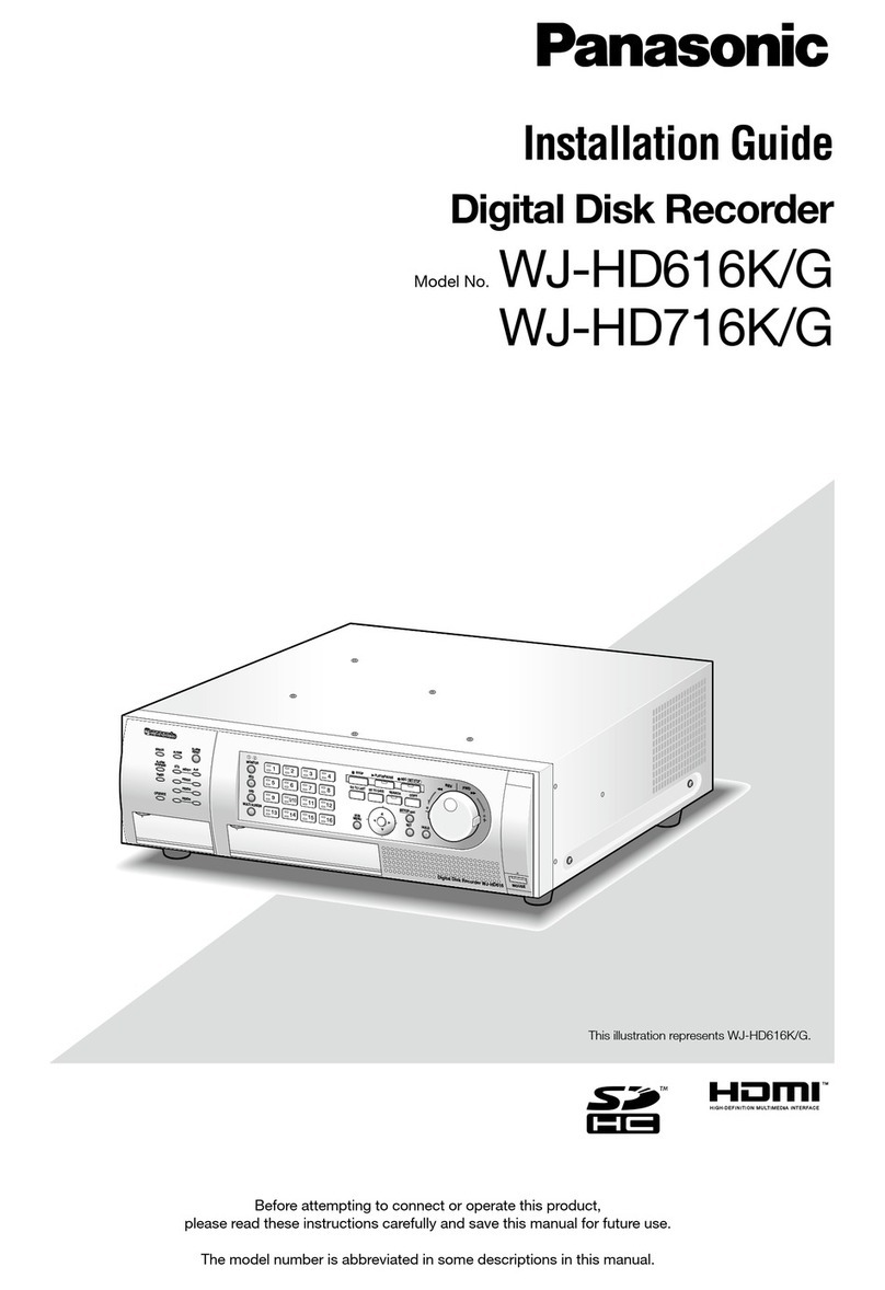 Panasonic WJ-HD616G User manual