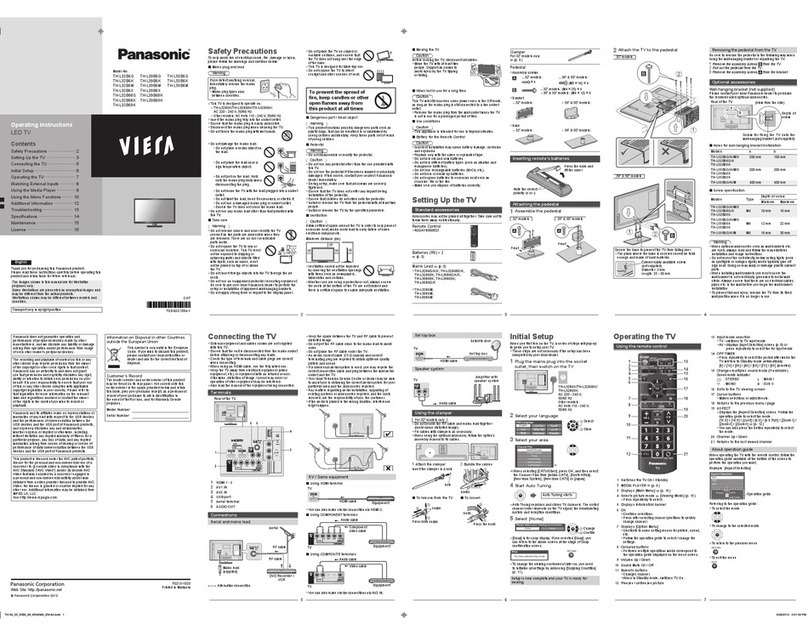Panasonic Viera TH-L32B6M operating instructions