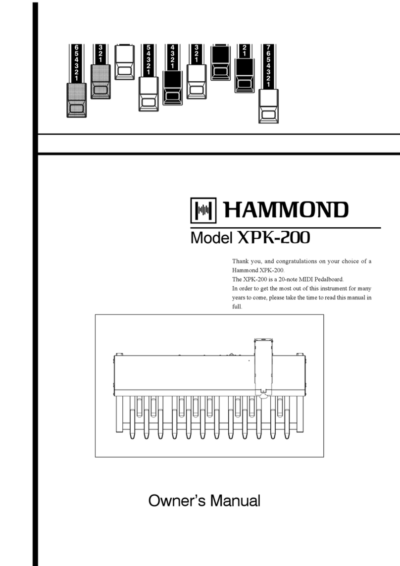 Hammond XPK-200 owner's manual
