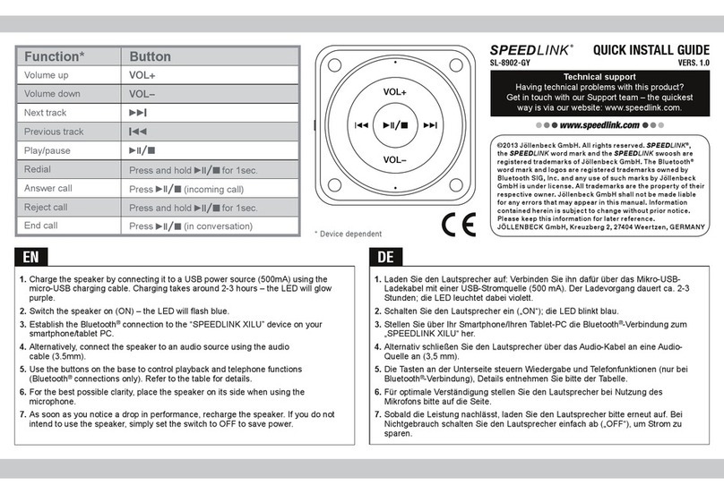 Speed Link SL-8902-GY User manual